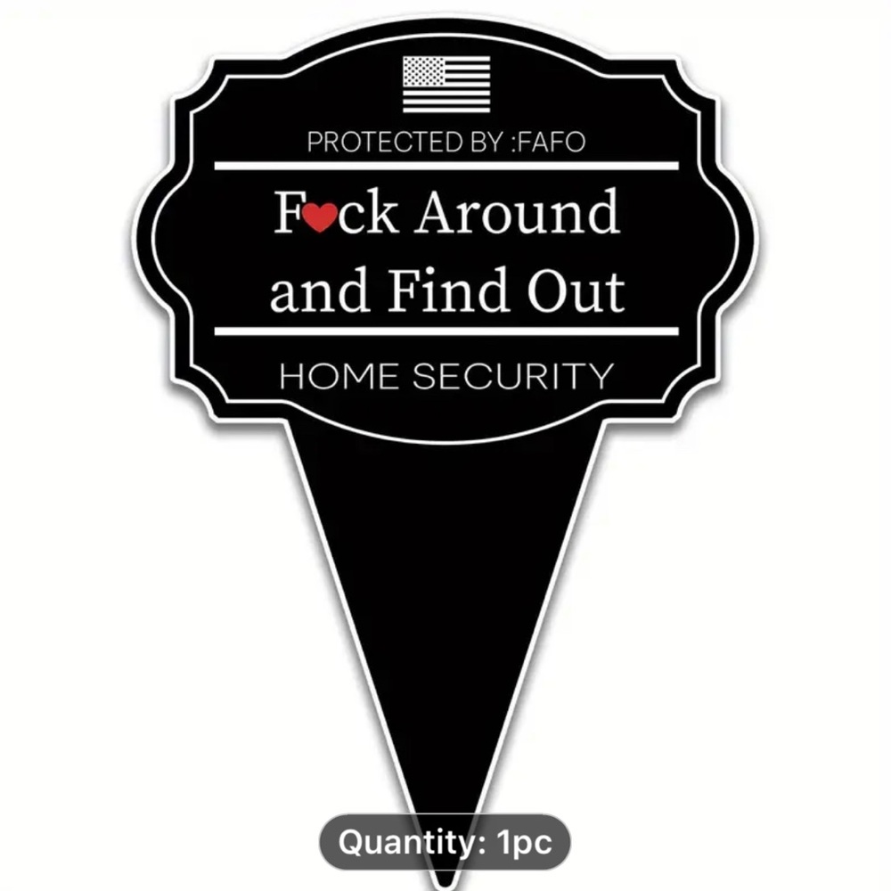 COPY - Home Security Yard Sign (details in pictures)